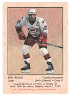 Ron Francis - Carolina Hurricanes (NHL Hockey Card) 2002-03 Parkhurst Retro # 14 Mint