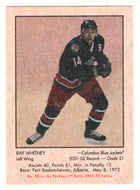 Ray Whitney - Columbus Blue Jackets (NHL Hockey Card) 2002-03 Parkhurst Retro # 28 Mint