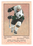Niko Kapanen - Dallas Stars (NHL Hockey Card) 2002-03 Parkhurst Retro # 75 Mint