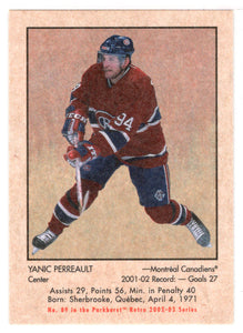 Yanic Perreault - Montreal Canadiens (NHL Hockey Card) 2002-03 Parkhurst Retro # 89 Mint