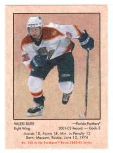 Valeri Bure - Florida Panthers (NHL Hockey Card) 2002-03 Parkhurst Retro # 130 Mint