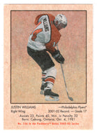 Justin Williams - Philadelphia Flyers (NHL Hockey Card) 2002-03 Parkhurst Retro # 156 Mint