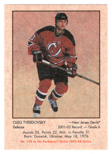 Oleg Tverdovsky - New Jersey Devils (NHL Hockey Card) 2002-03 Parkhurst Retro # 170 Mint