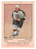 Nick Boynton - Boston Bruins (NHL Hockey Card) 2002-03 Parkhurst Retro # 198 Mint