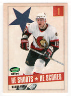 Marian Hossa - Ottawa Senators (NHL Hockey Card) 2002-03 Parkhurst Retro He Shoots He Scores Points # 3 Mint