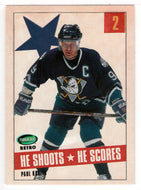 Paul Kariya - Anaheim Ducks (NHL Hockey Card) 2002-03 Parkhurst Retro He Shoots He Scores Points # 14 Mint