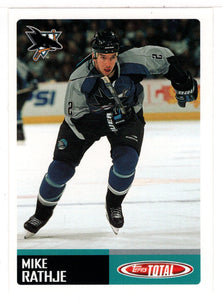 Mike Rathje - San Jose Sharks (NHL Hockey Card) 2002-03 Topps Total # 73 Mint