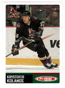 Krystofer Kolanos - Phoenix Coyotes (NHL Hockey Card) 2002-03 Topps Total # 210 Mint