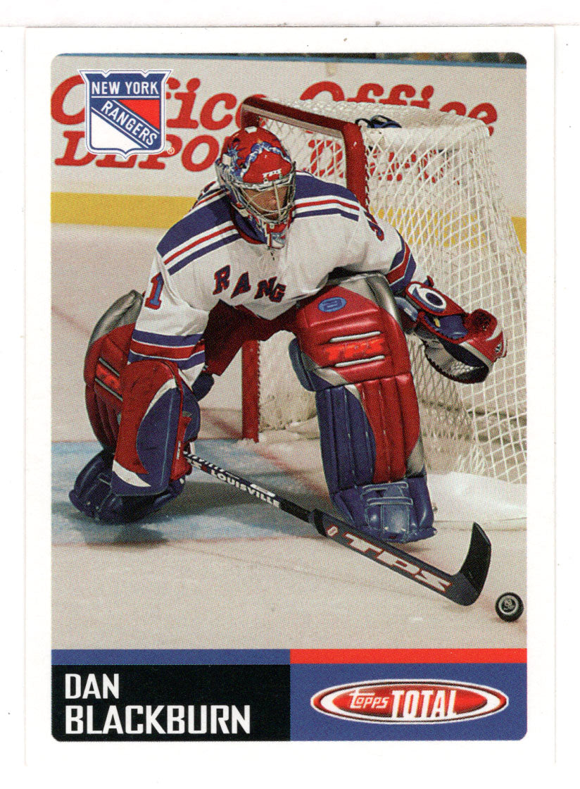 Dan Blackburn - New York Rangers (NHL Hockey Card) 2002-03 Topps Total # 401 Mint