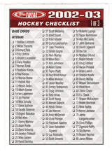 Load image into Gallery viewer, Checklist # 1 (NHL Hockey Card) 2002-03 Topps Total # 1 Mint
