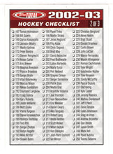 Load image into Gallery viewer, Checklist # 2 (NHL Hockey Card) 2002-03 Topps Total # 2 Mint
