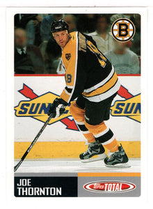 Joe Thornton - Boston Bruins Team Checklist (NHL Hockey Card) 2002-03 Topps Total # TTC 2 Mint