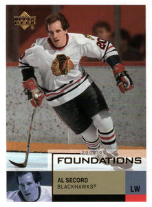 Al Secord - Chicago Blackhawks (NHL Hockey Card) 2002-03 Upper Deck Foundations # 13 Mint