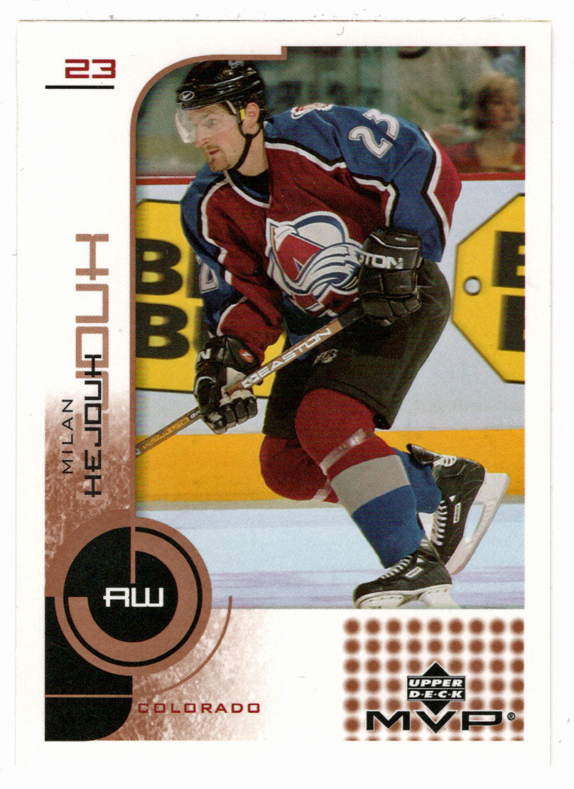 Milan Hejduk - Colorado Avalanche (NHL Hockey Card) 2002-03 Upper Deck MVP # 45 Mint