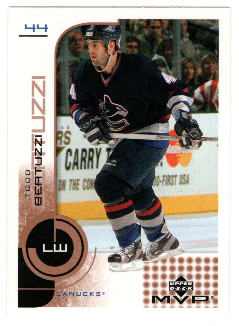 Todd Bertuzzi - Vancouver Canucks (NHL Hockey Card) 2002-03 Upper Deck MVP # 177 Mint