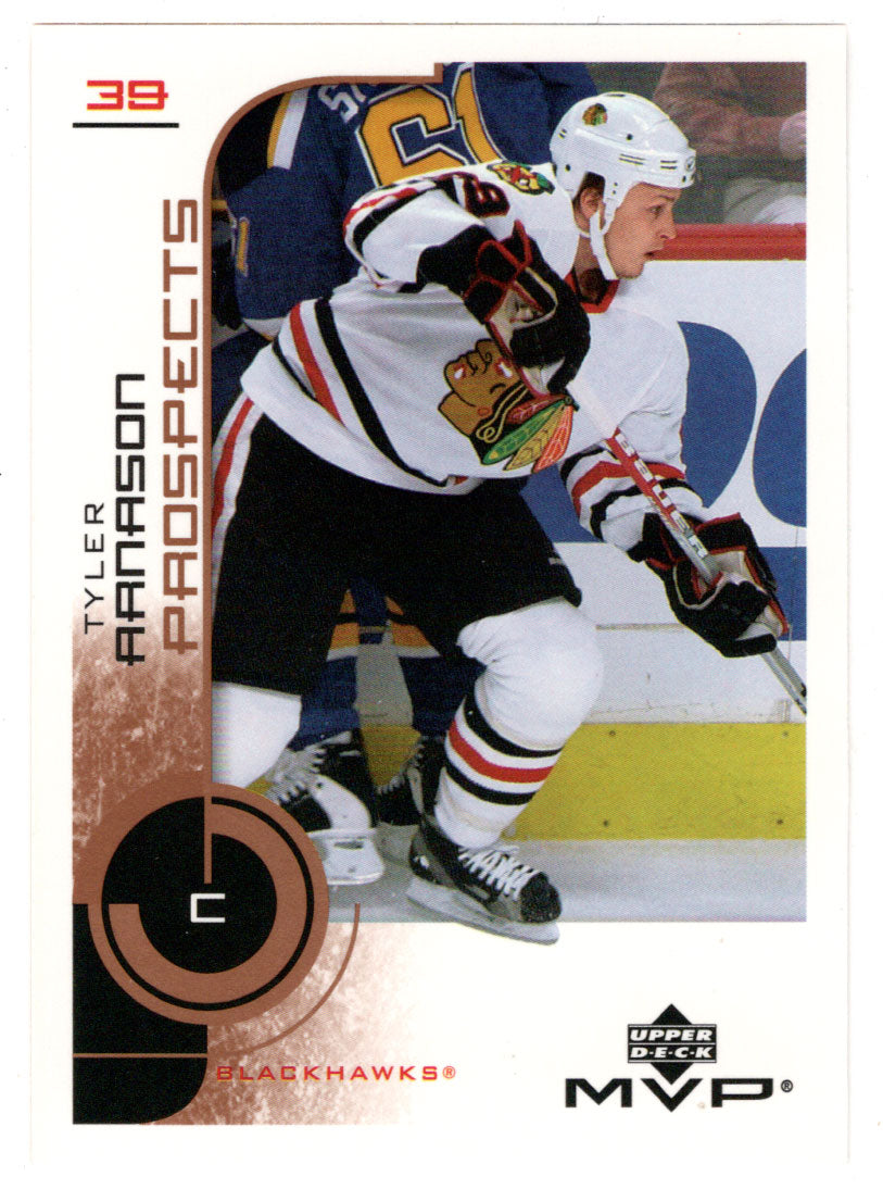 Tyler Arnason - Chicago Blackhawks - Prospects (NHL Hockey Card) 2002-03 Upper Deck MVP # 198 Mint