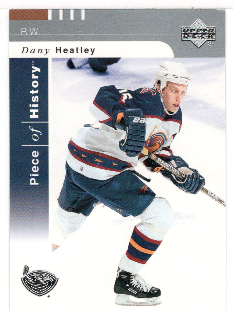 Dany Heatley - Atlanta Thrashers (NHL Hockey Card) 2002-03 Upper Deck Piece of History # 4 Mint