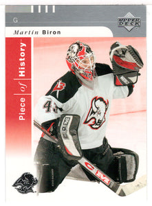 Martin Biron - Buffalo Sabres (NHL Hockey Card) 2002-03 Upper Deck Piece of History # 10 Mint