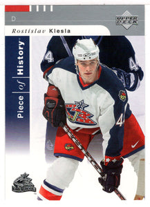 Rostislav Klesla - Columbus Blue Jackets (NHL Hockey Card) 2002-03 Upper Deck Piece of History # 22 Mint