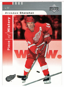 Brendan Shanahan - Detroit Red Wings (NHL Hockey Card) 2002-03 Upper Deck Piece of History # 37 Mint