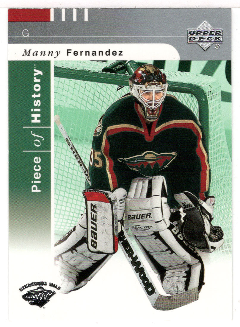 Manny Fernandez - Minnesota Wild (NHL Hockey Card) 2002-03 Upper Deck Piece of History # 47 Mint