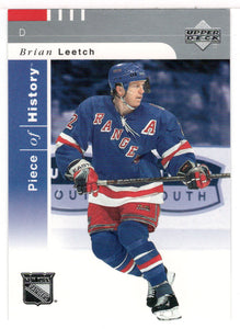 Brian Leetch - New York Rangers (NHL Hockey Card) 2002-03 Upper Deck Piece of History # 61 Mint