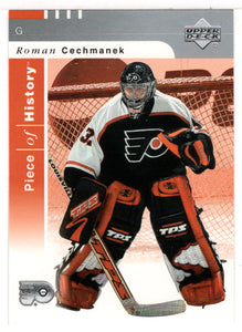 Roman Cechmanek - Philadelphia Flyers (NHL Hockey Card) 2002-03 Upper Deck Piece of History # 67 Mint