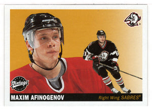 Maxim Afinogenov - Buffalo Sabres (NHL Hockey Card) 2002-03 Upper Deck Vintage # 30 Mint