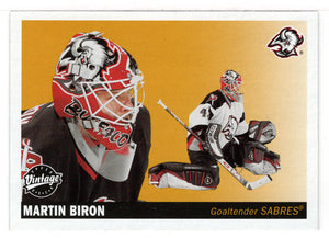 Martin Biron - Buffalo Sabres (NHL Hockey Card) 2002-03 Upper Deck Vintage # 31 Mint