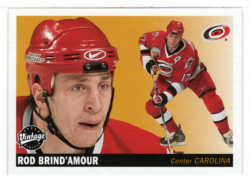 Rod Brind'Amour - Carolina Hurricanes (NHL Hockey Card) 2002-03 Upper Deck Vintage # 46 Mint