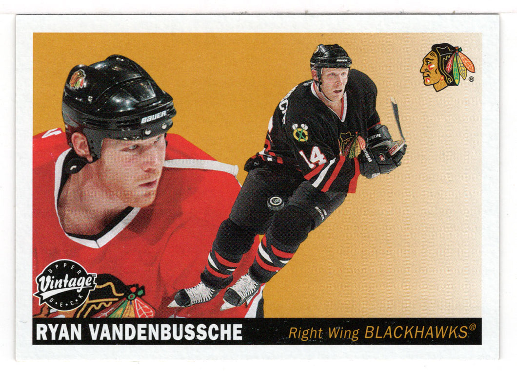 Ryan VandenBussche - Chicago Blackhawks (NHL Hockey Card) 2002-03 Upper Deck Vintage # 54 Mint