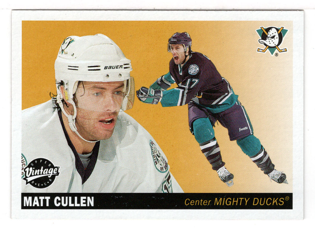 Matt Cullen - Anaheim Mighty Ducks (NHL Hockey Card) 2002-03 Upper Deck Vintage # 5 Mint
