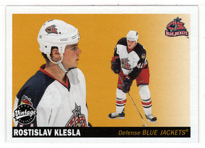 Rostislav Klesla - Columbus Blue Jackets (NHL Hockey Card) 2002-03 Upper Deck Vintage # 73 Mint