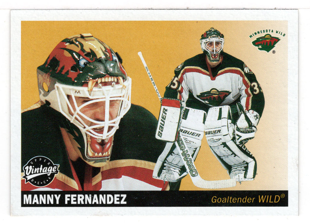 Manny Fernandez - Minnesota Wild (NHL Hockey Card) 2002-03 Upper Deck Vintage # 129 Mint