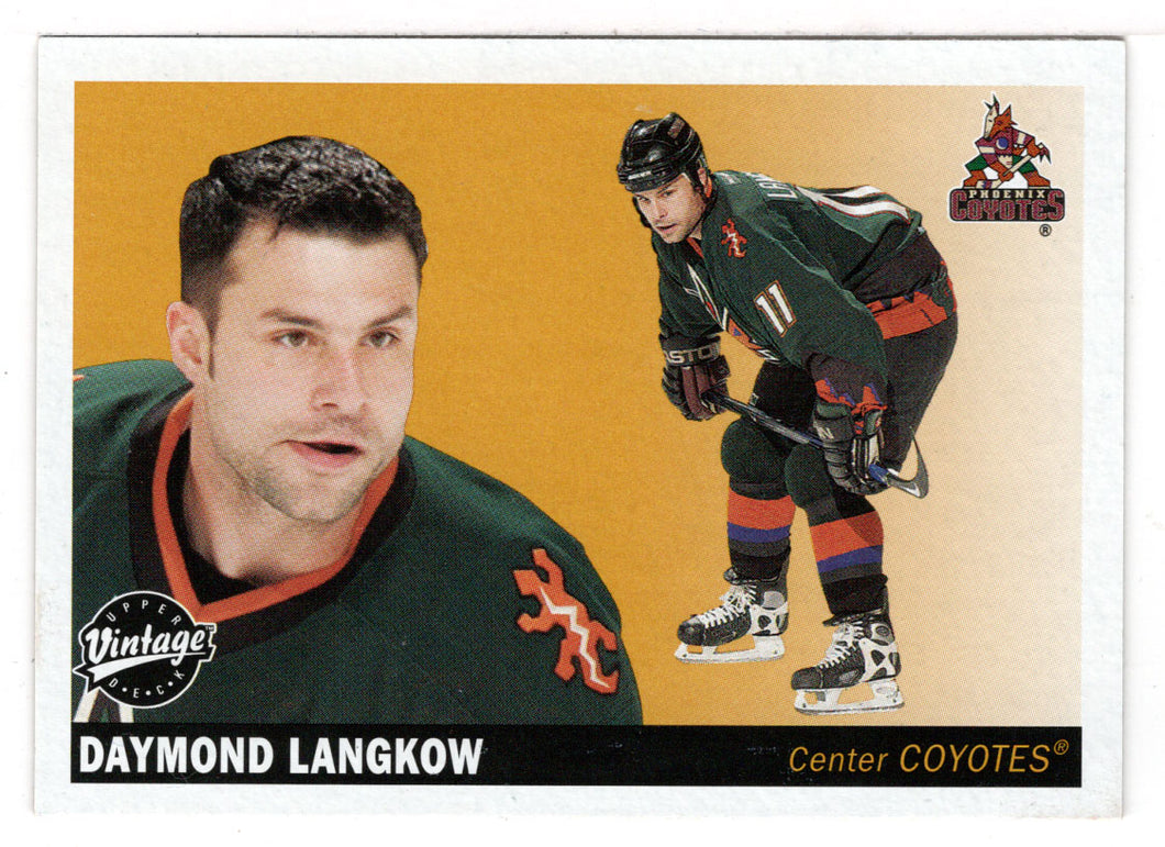 Daymond Langkow - Phoenix Coyotes (NHL Hockey Card) 2002-03 Upper Deck Vintage # 196 Mint