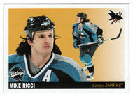 Mike Ricci - San Jose Sharks (NHL Hockey Card) 2002-03 Upper Deck Vintage # 212 Mint