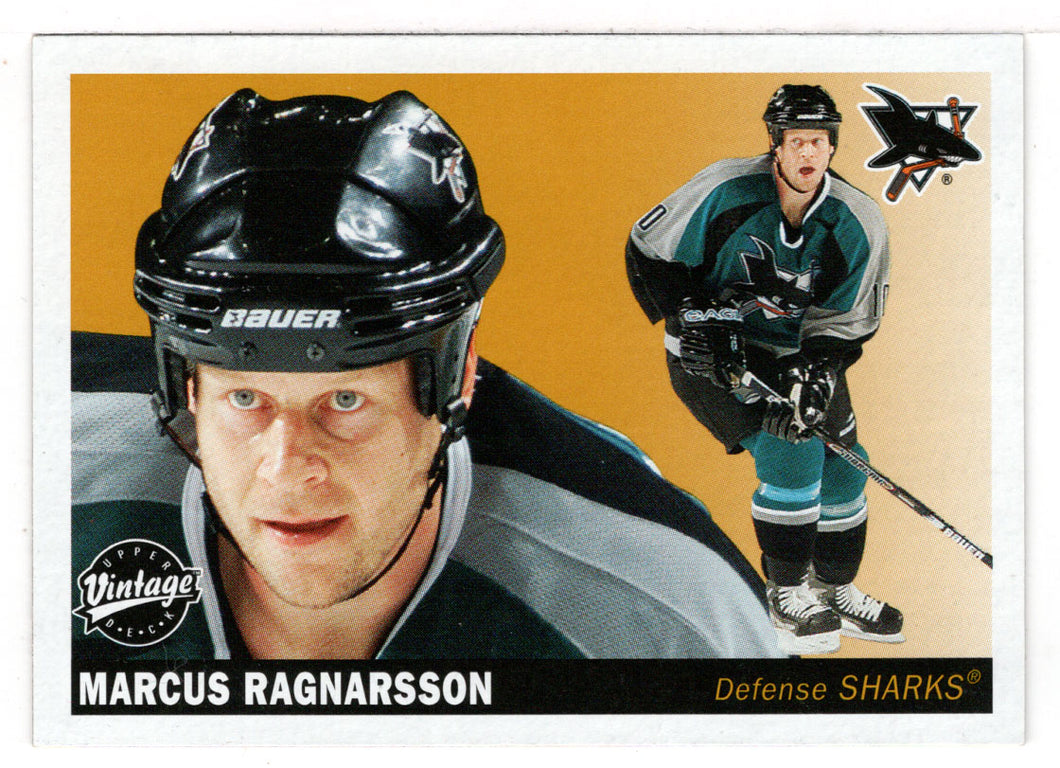Marcus Ragnarsson - San Jose Sharks (NHL Hockey Card) 2002-03 Upper Deck Vintage # 213 Mint