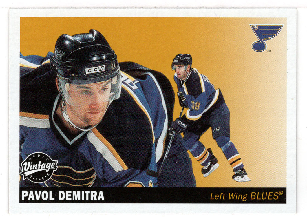 Pavol Demitra - St. Louis Blues (NHL Hockey Card) 2002-03 Upper Deck Vintage # 219 Mint