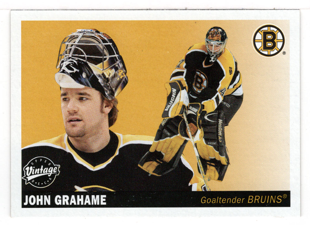 John Grahame - Boston Bruins (NHL Hockey Card) 2002-03 Upper Deck Vintage # 22 Mint
