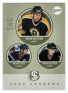 Brian Rolston - Michael Peca - Miroslav Satan - Stat Leaders (NHL Hockey Card) 2002-03 Upper Deck Vintage # 311 Mint