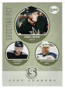 Daniel Briere - Jan Hrdina - Adam Deadmarsh - Stat Leaders (NHL Hockey Card) 2002-03 Upper Deck Vintage # 314 Mint