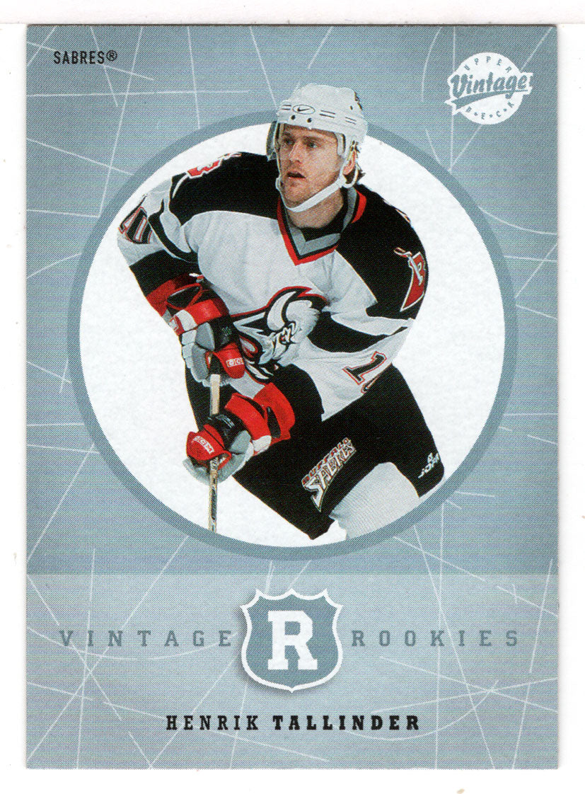 Henrik Tallinder - Buffalo Sabres - Vintage Rookies (NHL Hockey Card) 2002-03 Upper Deck Vintage # 323 Mint