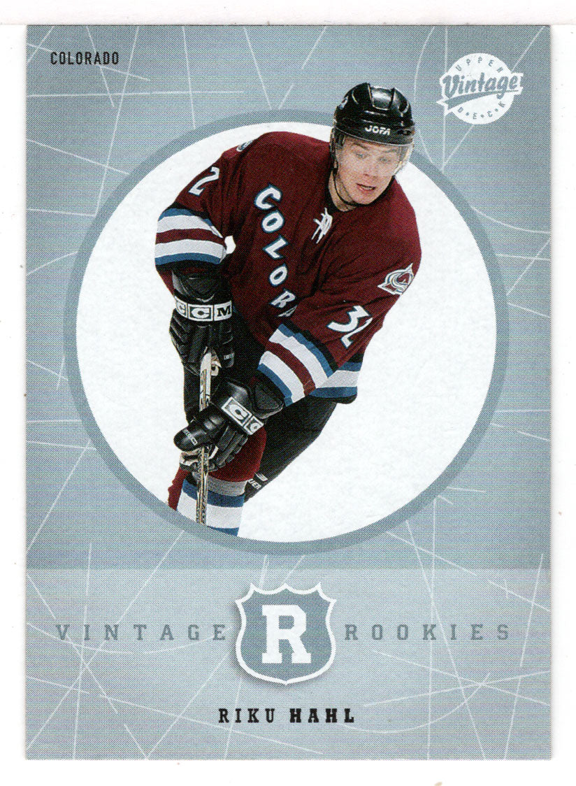Riku Hahl - Colorado Avalanche - Vintage Rookies (NHL Hockey Card) 2002-03 Upper Deck Vintage # 328 Mint
