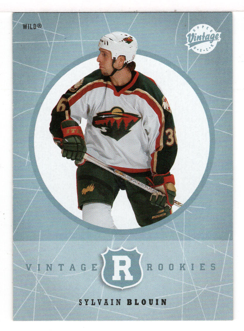 Sylvain Blouin RC - Minnesota Wild - Vintage Rookies (NHL Hockey Card) 2002-03 Upper Deck Vintage # 335 Mint