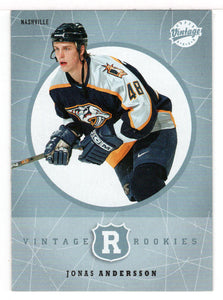 Jonas Andersson - Nashville Predators - Vintage Rookies (NHL Hockey Card) 2002-03 Upper Deck Vintage # 338 Mint