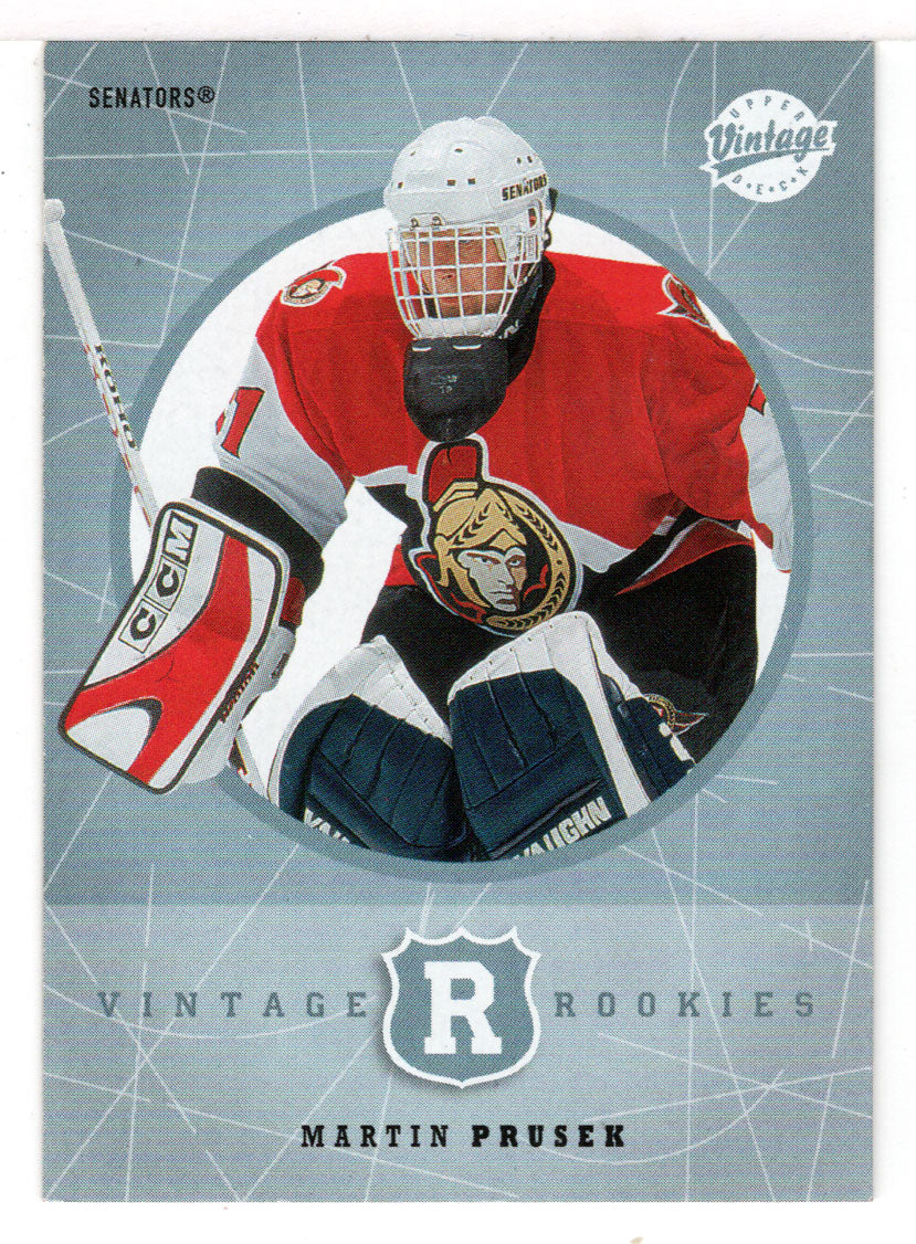 Martin Prusek - Ottawa Senators - Vintage Rookies (NHL Hockey Card) 2002-03 Upper Deck Vintage # 342 Mint