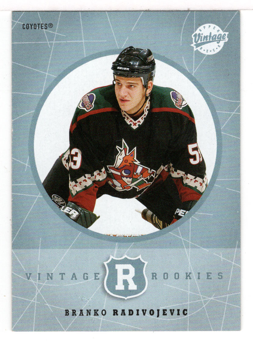 Branko Radivojevic - Phoenix Coyotes - Vintage Rookies (NHL Hockey Card) 2002-03 Upper Deck Vintage # 343 Mint