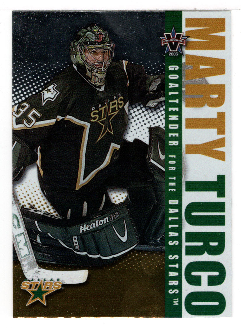 Marty Turco - Dallas Stars (NHL Hockey Card) 2002-03 Pacific Vanguard # 34 Mint