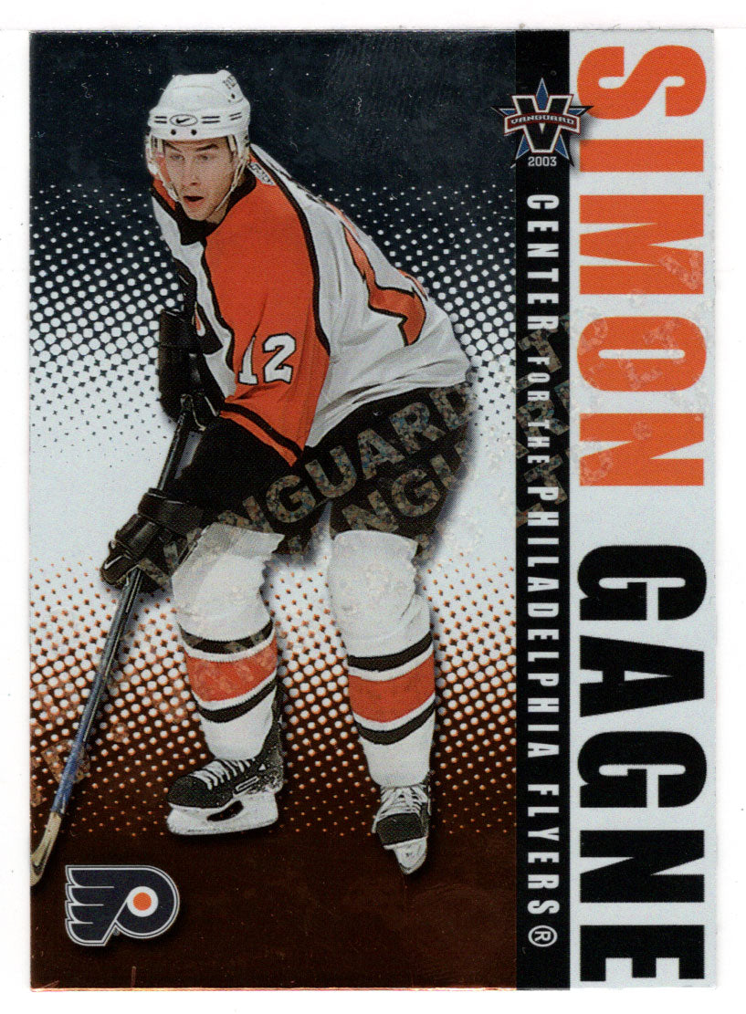 Simon Gagne 256/450 - Philadelphia Flyers (NHL Hockey Card) 2002-03 Pacific Vanguard LTD # 73 Mint