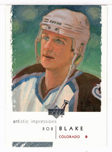 Rob Blake - Colorado Avalanche (NHL Hockey Card) 2002-03 Upper Deck Artistic Impressions # 20 Mint